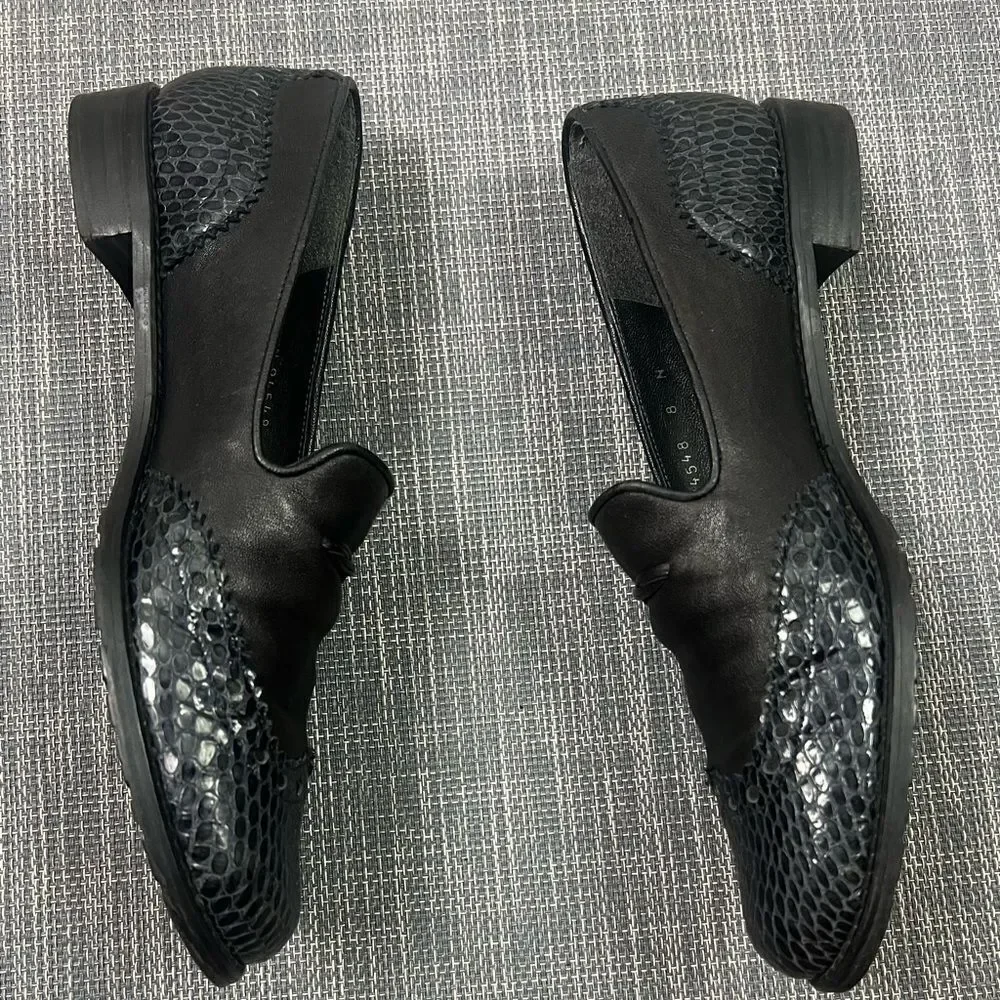 Stuart Weitzman Black Leather Loafers